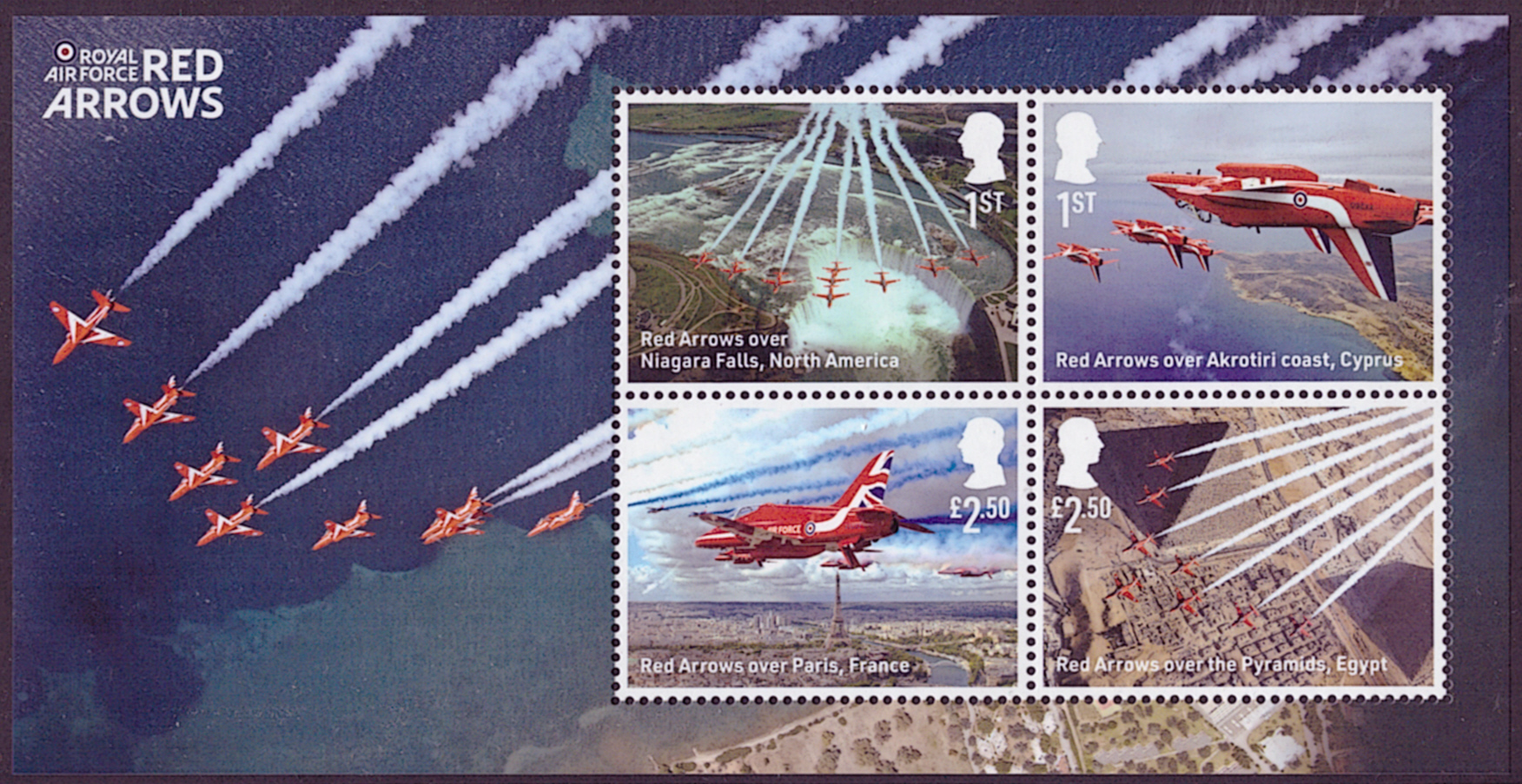 (image for) MS(TBC) 2024 Red Arrows non-barcoded miniature sheet
